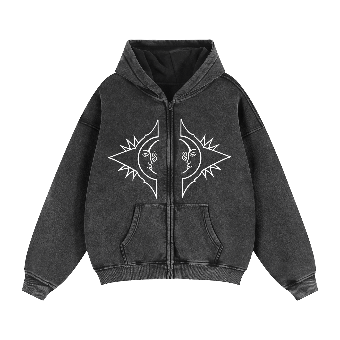“EW + Constellation” logo Zip-Up Hoodie