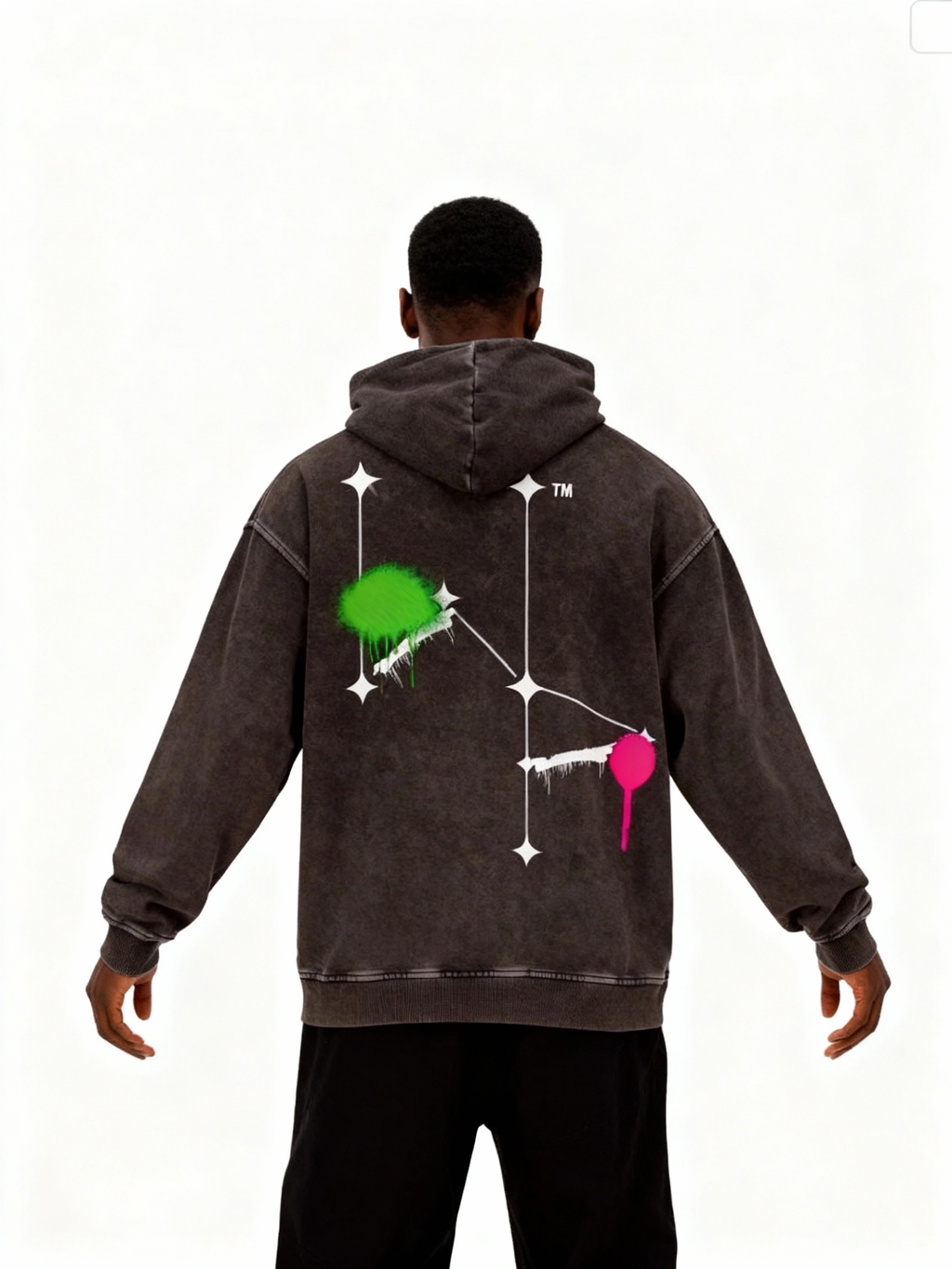 “Wasted” Cotton Hoodie