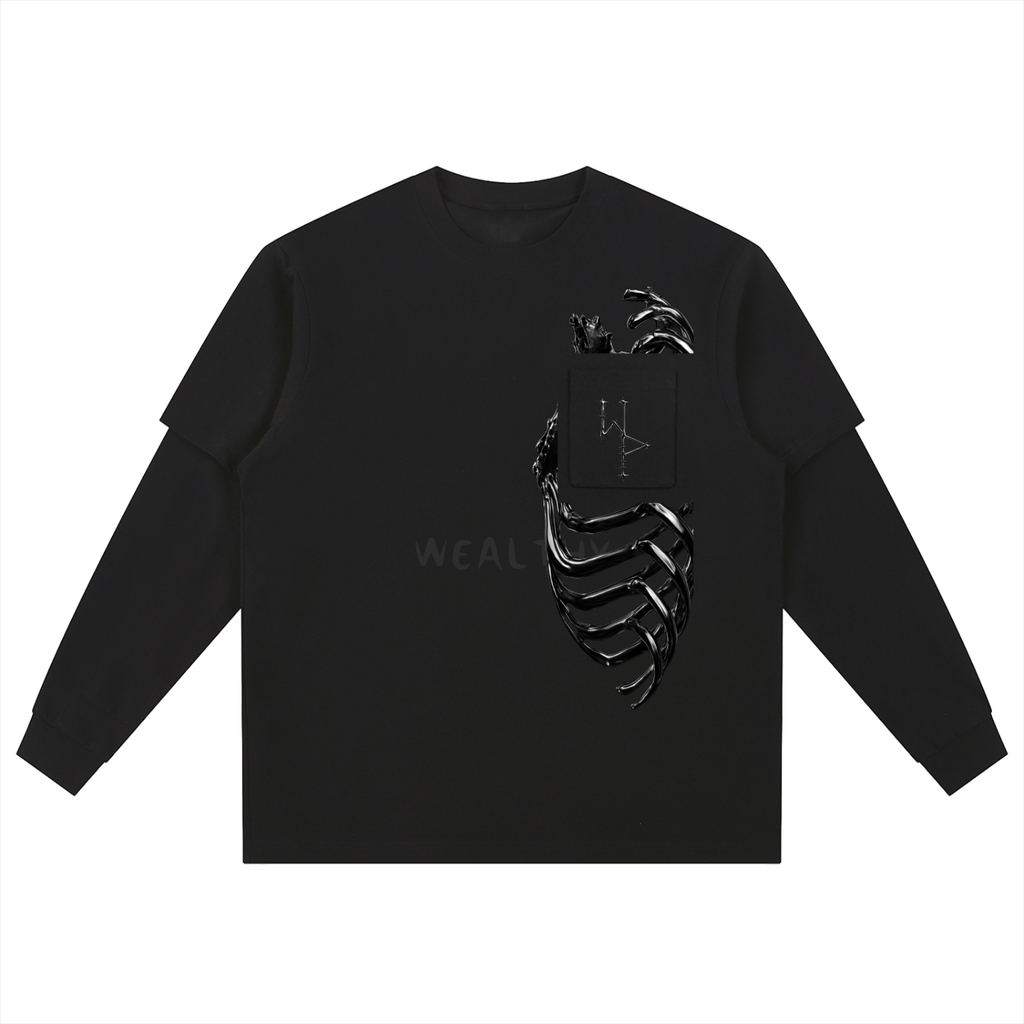 “Wealth Frame” Double Layered Shirt