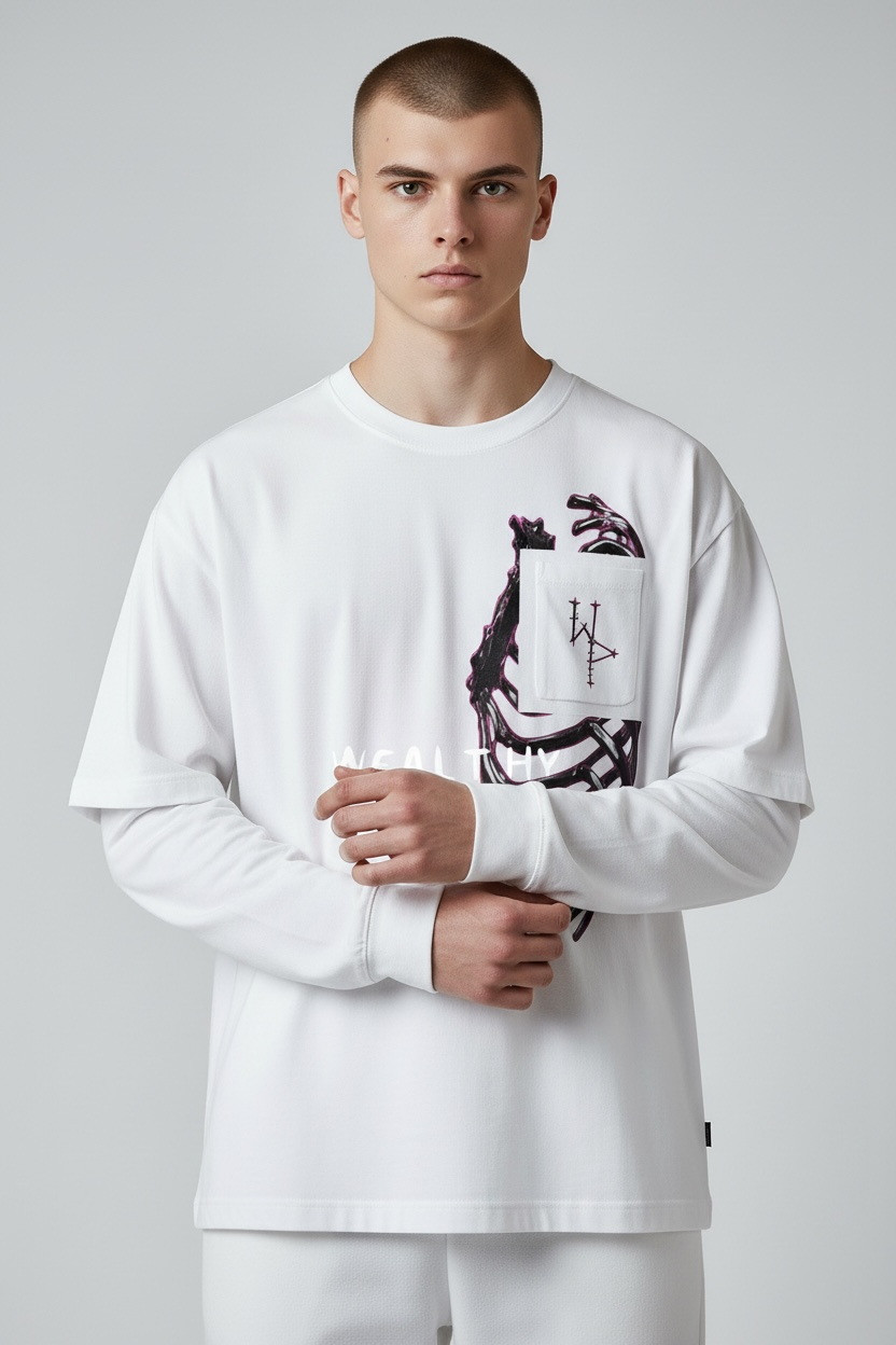 “Wealth Frame” Double Layered Shirt