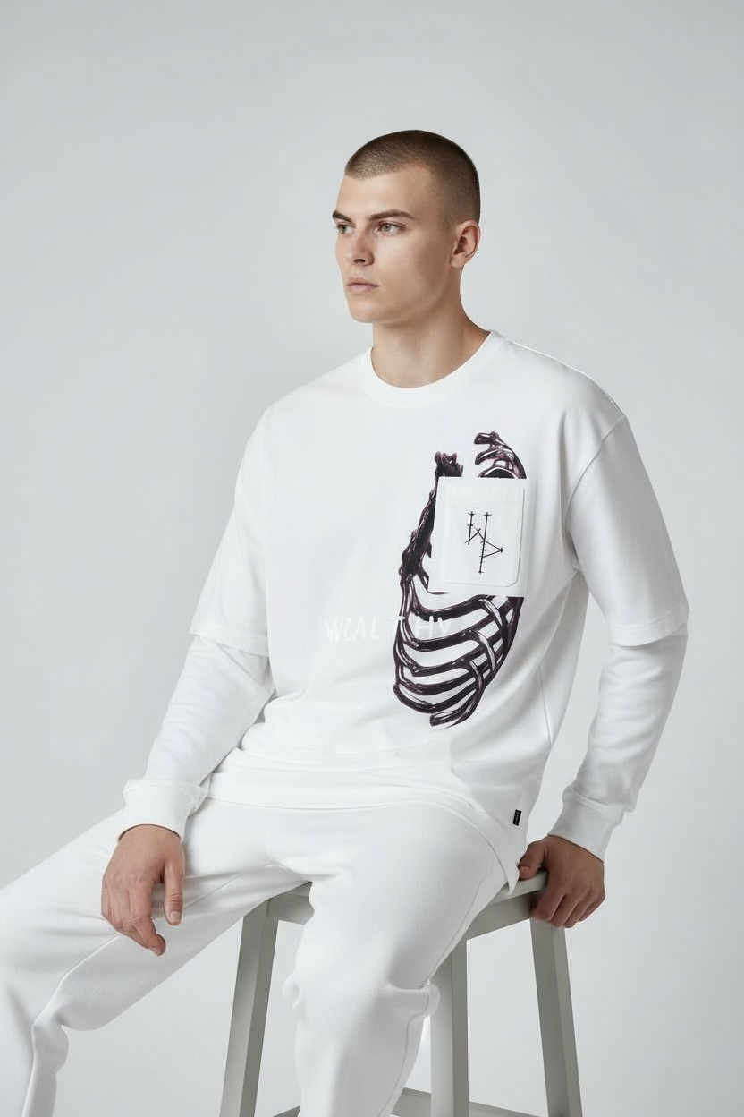 “Wealth Frame” Double Layered Shirt