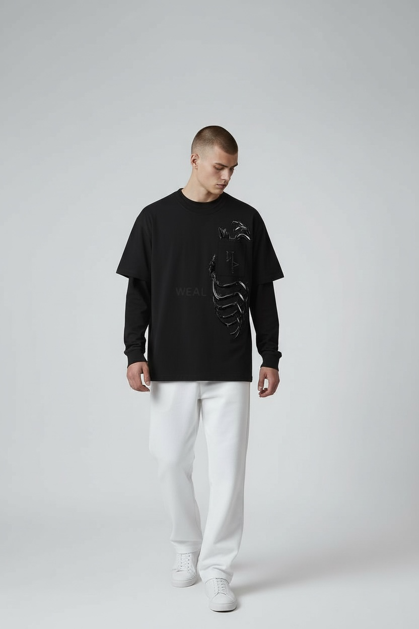 “Wealth Frame” Double Layered Shirt