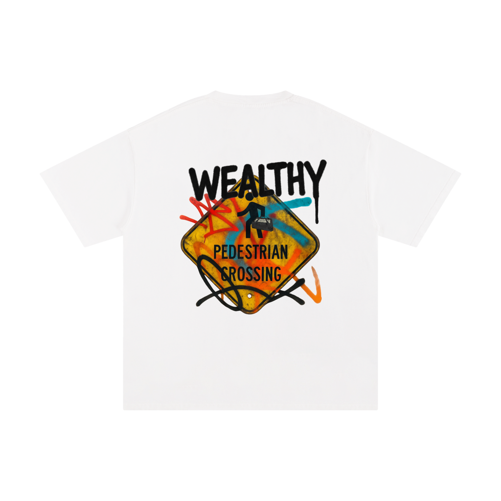 “Wealthy P. Avenue” logo Cotton T-Shirt